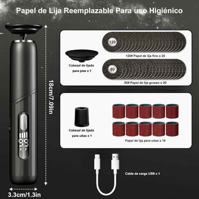 Lima eléctrica pies durezas/callos