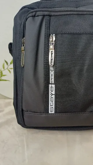 Bolso bandolera hombre grande negro