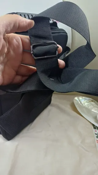 Bolso bandolera hombre grande negro