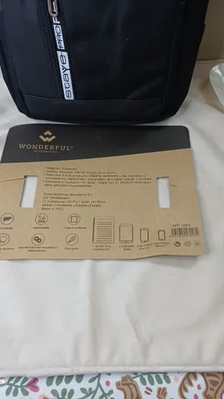 Bolso bandolera hombre grande negro