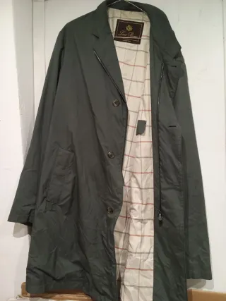 Trench Loro Piana uomo verde