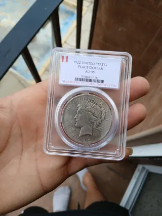 Dólar de la Paz 1922 AU-55