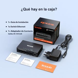 ✨ - Tenda TEG1005D Switch de Red 5 Puertos Gigabit
