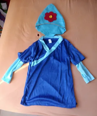 Disfraz de gnomo azul con sombrero