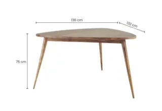 Mesa triangular Maison du Monde madera