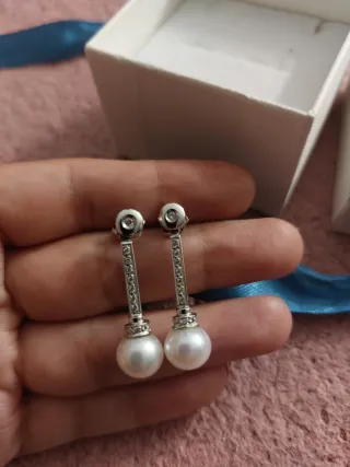 Pendientes Oro blanco 18k 