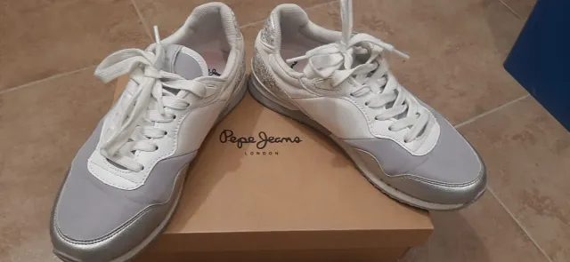 Scarpe Pepe Jeans donna bianche e argento