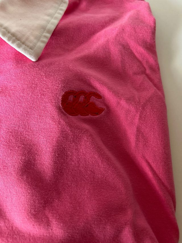 Polo Canterbury Manga Larga Rosa