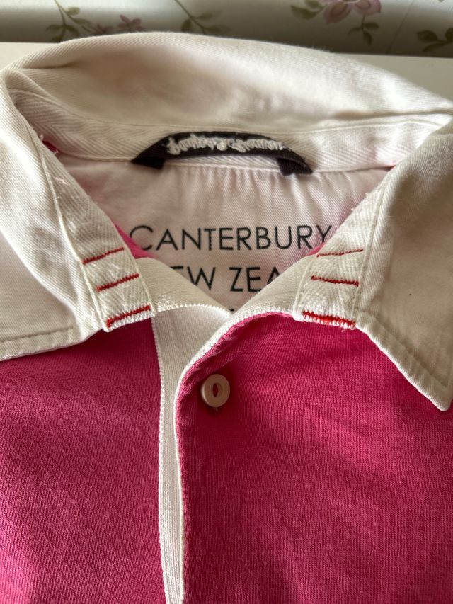 Polo Canterbury Manga Larga Rosa