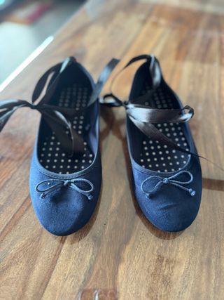 Manoletinas azules talla 37