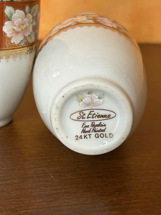 Coppia vasetti porcellana Vintage