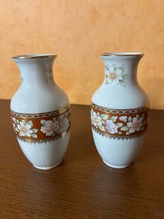 Coppia vasetti porcellana Vintage
