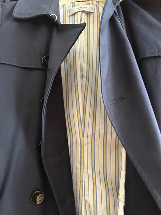 Gabardina Mujer Mango Azul