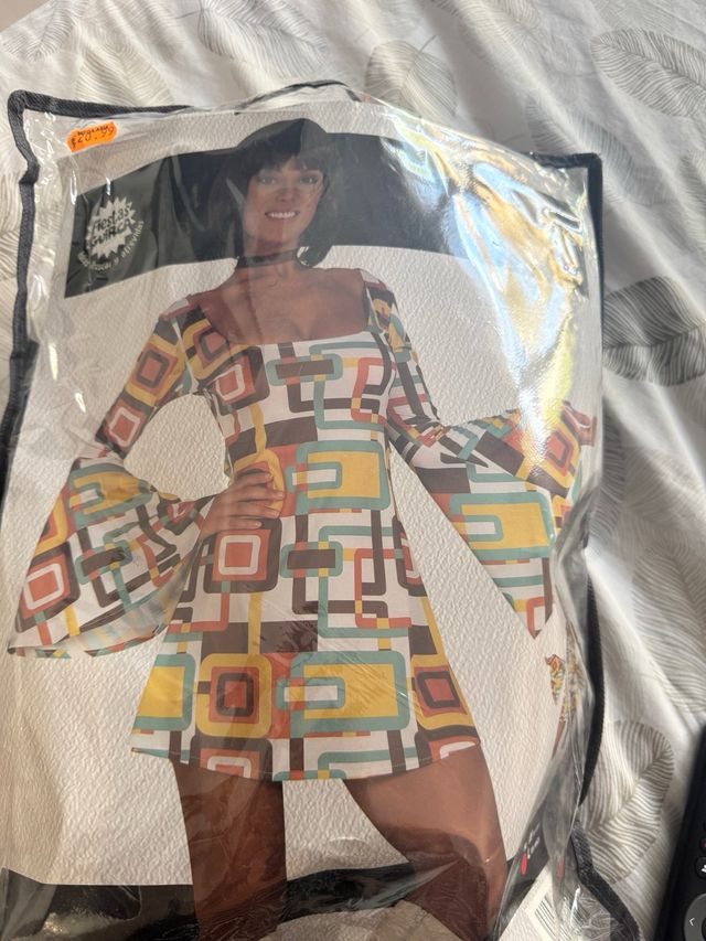 Costume hippie multicolore anni '70