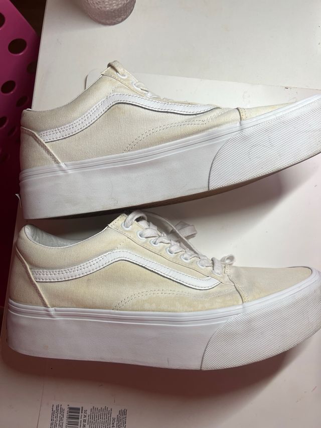Zapatillas Vans Beige/Blanco Talla 45