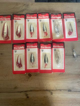 11 Cucharillas Eppinger Dardevle Vintage