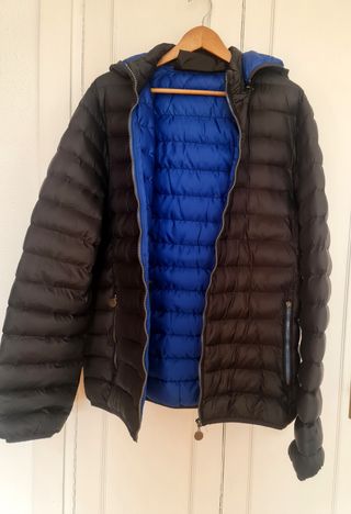 Anorak Acolchado Hombre Talla XXL Negro/Azul