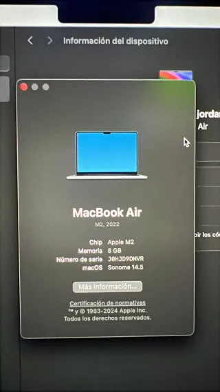 MacBook Air M2 256GB 8GB RAM