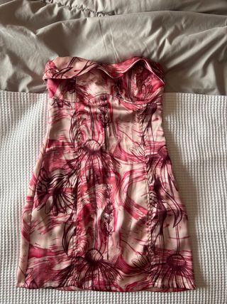 Vestido estampado floral rosa