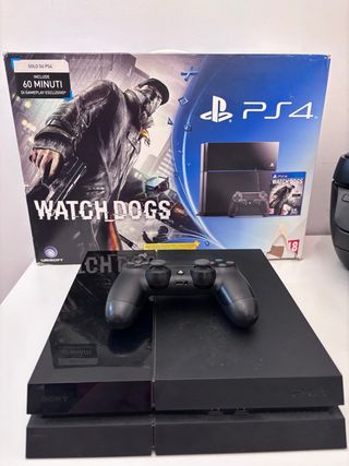 PlayStation 4 500GB Jet Black + Watch Dogs