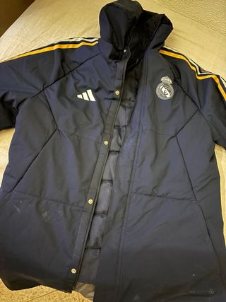 Chaqueta Adidas Real Madrid Azul y Dorada