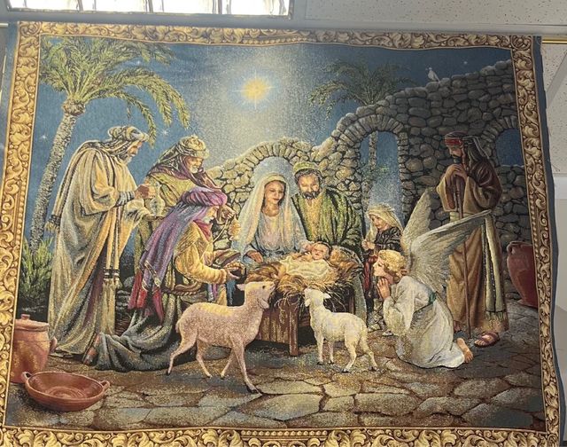 Arazzo Sacra Famiglia con cornice