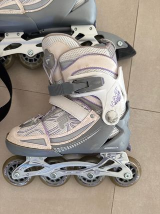 Patines Oxelo Talla 35-38 + Bolsa Morada