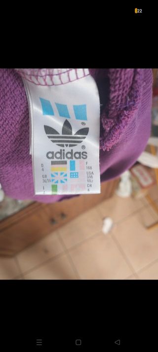 Sudadera Adidas Vintage 90s Morada y Verde