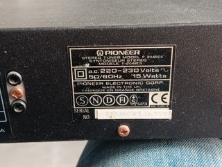 Sintonizador Radio Pioneer F-204RDS Negro