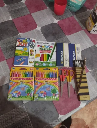 Lote de colores Carioca, Plastidecor y Manley