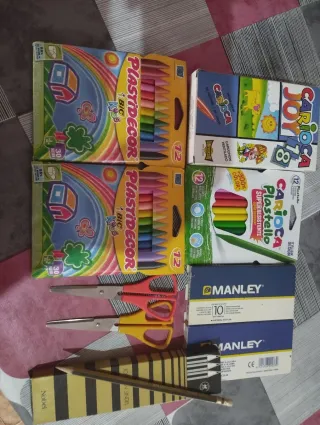 Lote de colores Carioca, Plastidecor y Manley