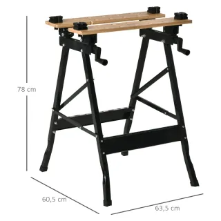 Banco de Trabajo Plegable 63,5x60,5x78 cm