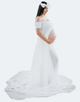 Vestido de tul para fotografía embarazada, Talla M