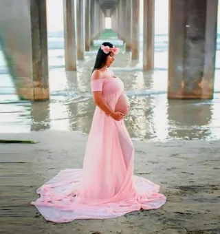 Vestido de tul para fotografía embarazada, Talla M