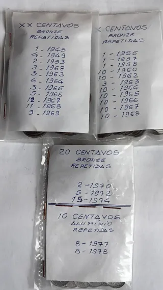 Lote 170 Moedas Centavos Bronze e Alumínio