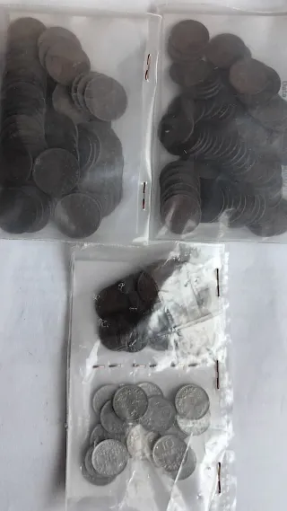 Lote 170 Moedas Centavos Bronze e Alumínio