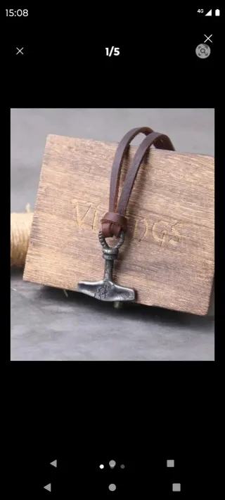 Collar Mjolnir Martillo Thor Vikingo