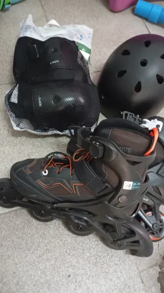 Patinaje Patines y Casco Talla 35-38