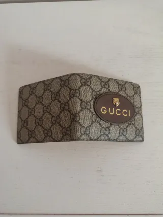 Portafoglio Gucci monogramma con tigre