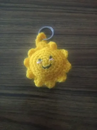 Llavero Sol Crochet