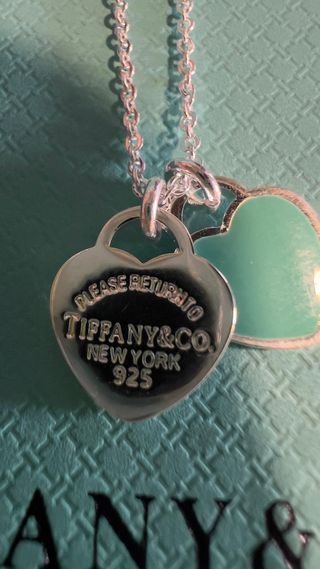 Collar Tiffany & Co. Corazones Plata y Turquesa