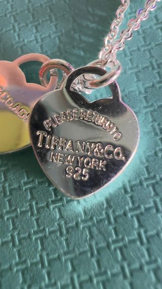 Collar Tiffany & Co. Corazones Plata y Turquesa