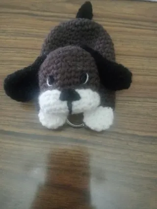 Llavero perrito crochet