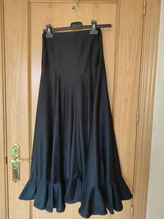 Falda Flamenca Negra Volantes