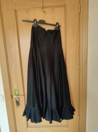 Falda Flamenca Negra Volantes