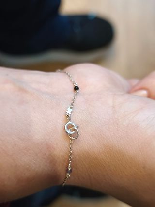 Pulsera Tous Plata Fina tamaño muñeca 16 cm 