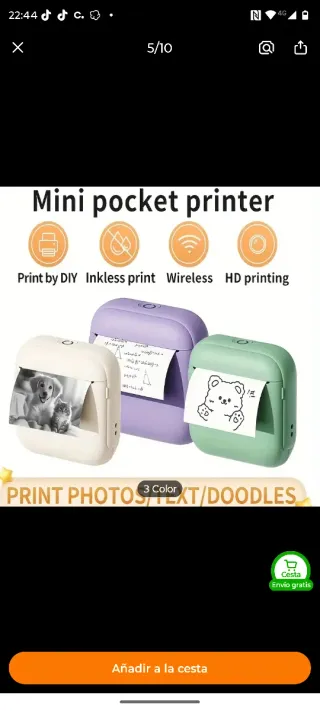 Impresora Térmica Gris y Blanca