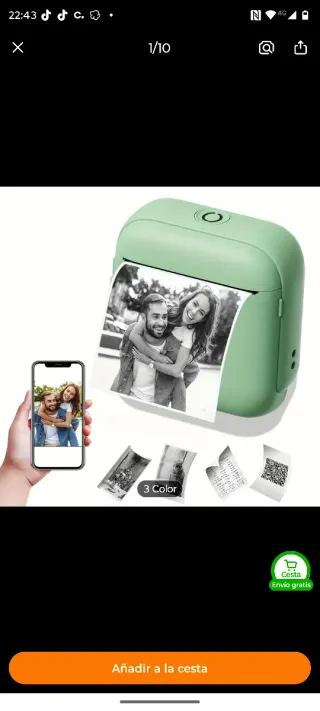 Impresora Térmica Gris y Blanca