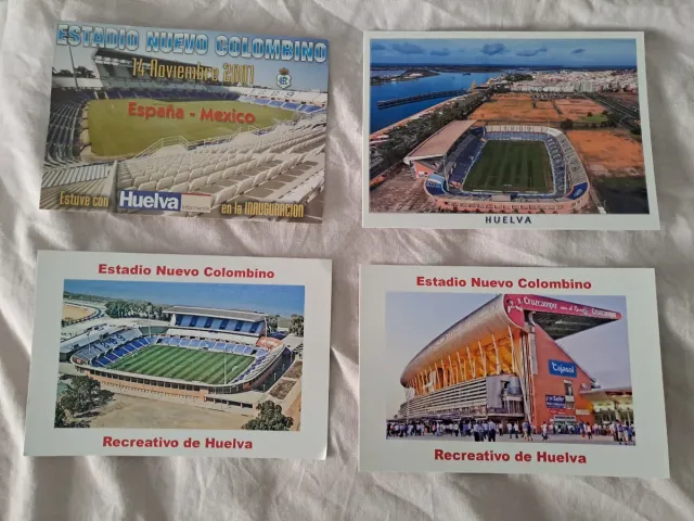 Lote 4 Postales Estadio  Colombino Huelva campo