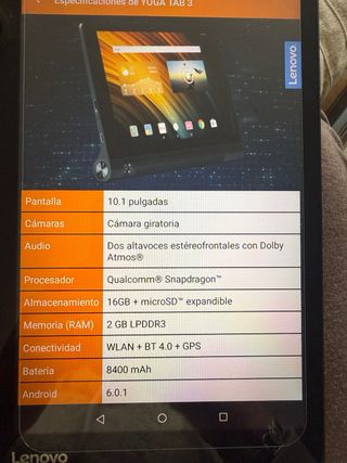 Tablet Lenovo Negra.